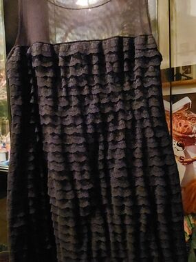 BCBGMaxAzria Black Tiered Ruffle Midi Skirt